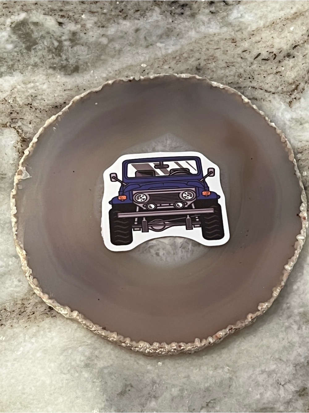 $5/10 Stickers- Blue Jeep Sticker, Front View